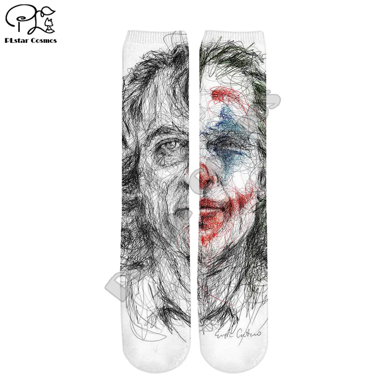 PLstar Cosmos Joker Joaquin Phoenix, разноцветные, унисекс, новая мода, 3 Dfull, принт, для женщин, мужчин, мальчиков и девочек, классные, теплые, хлопковые носки, S-2