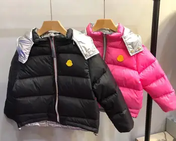 

Girls Boys coats winter jacket kids down cotton coat snowsuit Gold silver Double-Wear jacket Hooded parka girls down coat