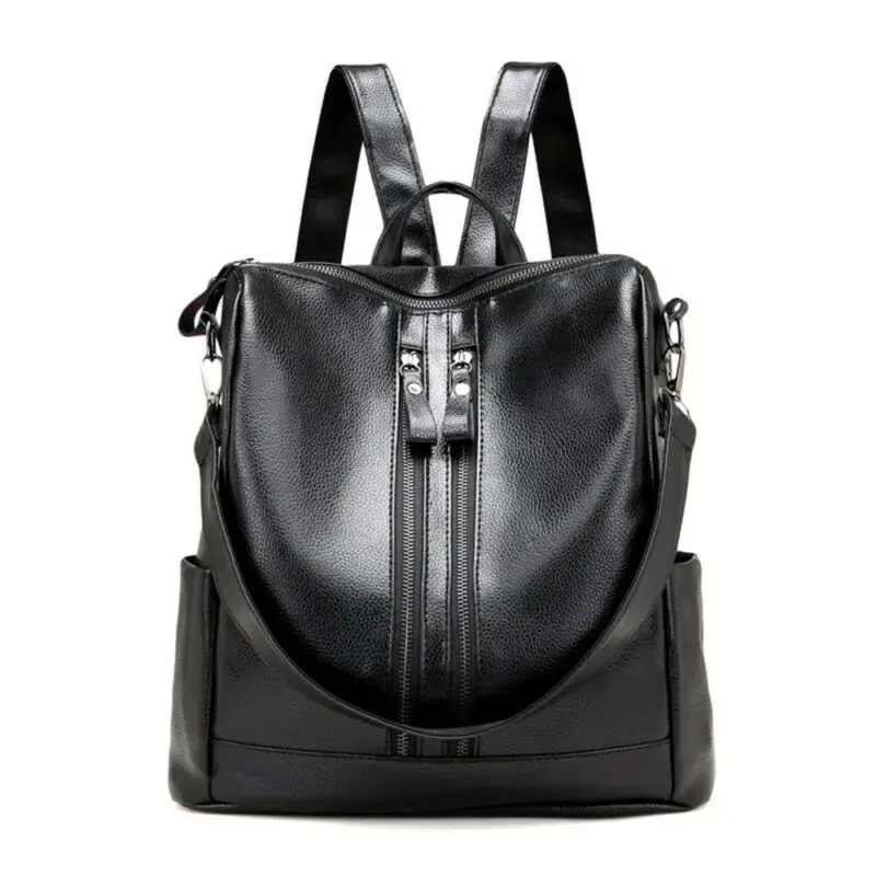 Женский Большой черный рюкзак, Женский ранец для путешествий, шоппинга, школьный рюкзак, рюкзак для девочек, винтажный рюкзак, сумка