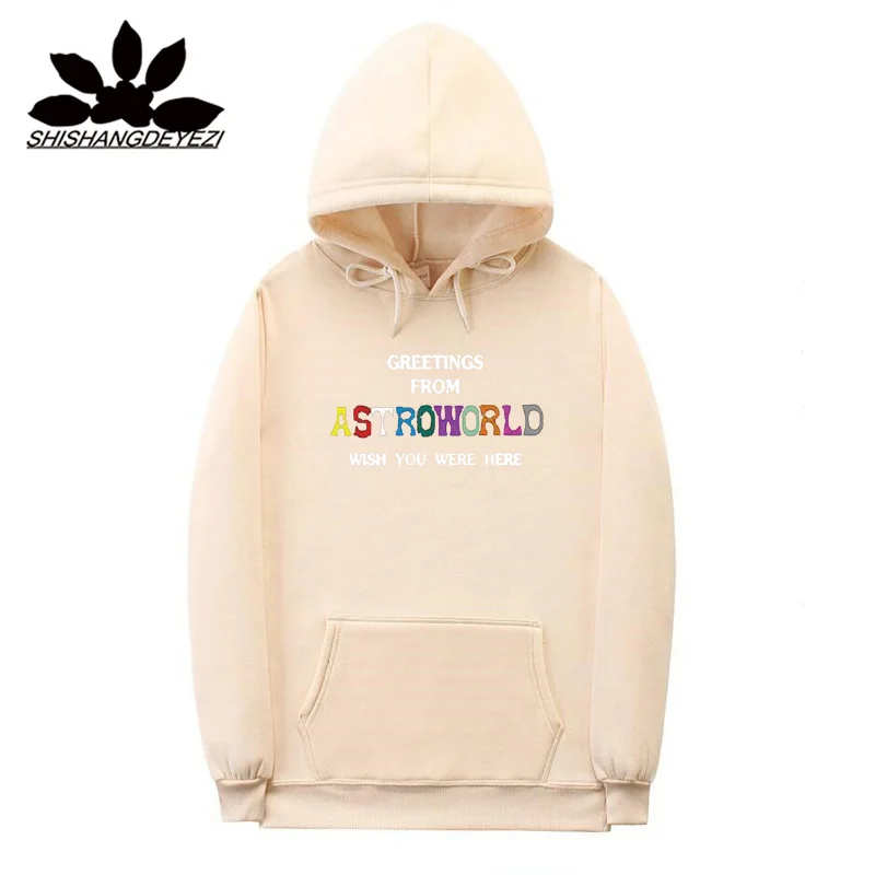 Khaki XMS81 Принт Трэвиса Скотта ASTROWORLD толстовки с капюшоном для мужчин/женщин хип-хоп Уличная толстовка с капюшоном для мужчин размера плюс S-3XL - Цвет: Khaki XMS81