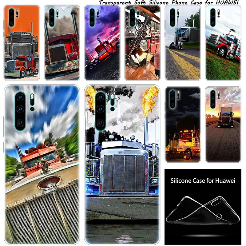 Мягкий силиконовый чехол большие грузовики peterbilt для huawei NOVA 3 3i 5 5i P20 P30 Pro P9 P10 P8 Lite