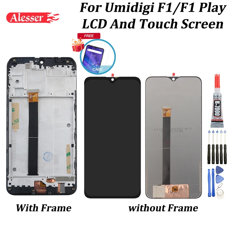 Alesser для UMI Umidigi F1 ЖК дисплей и сенсорный экран + рамка пленка запасные части