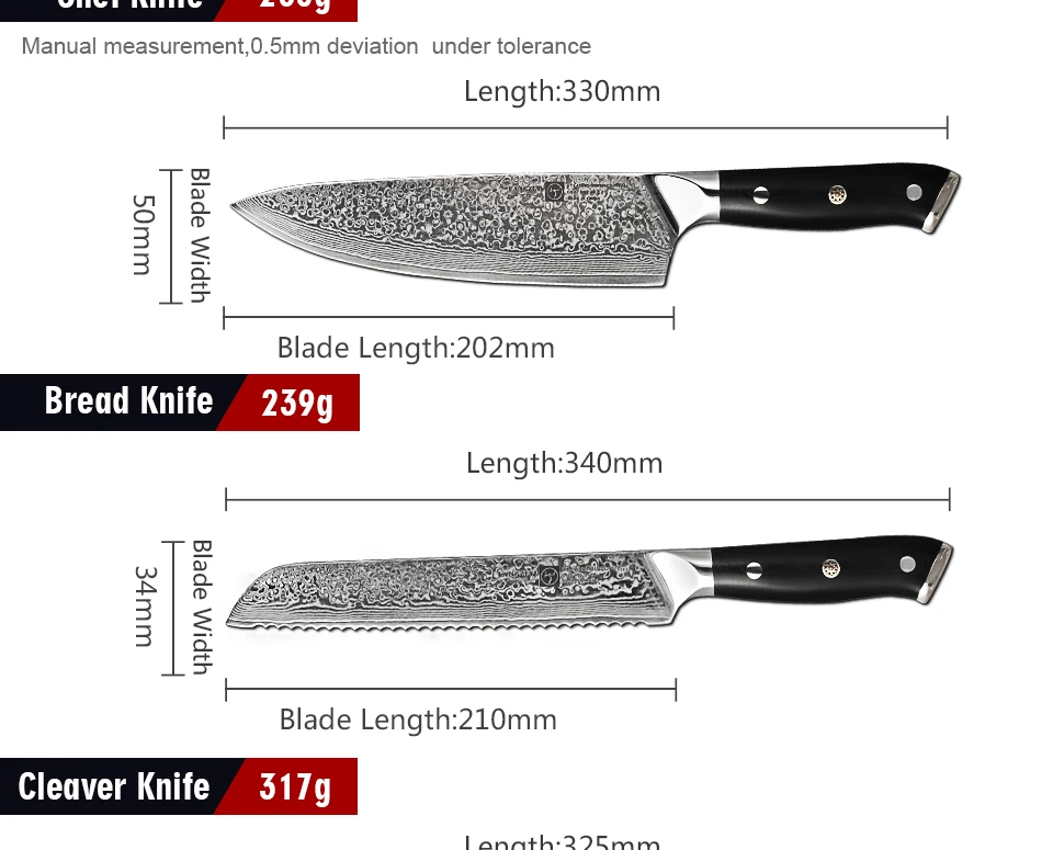 FANGZUO Дамасские 67 слоев стали поварские ножи Santoku костный нож Кливер нож для нарезки нож для хлеба