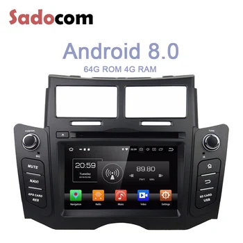 

6.2" Android 8.0 Car DVD Player For Toyota YARIS 2005- 2010 2011 4GB RAM 64G ROM 8 core car radio auto RDS RADIO GPS Glonass Map