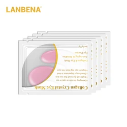 LANBENA 24K Gold Eye Mask Collagen Eye Patches Dark Circle Puffiness Eye Bag Anti-Aging Wrinkle Firming Skin Care