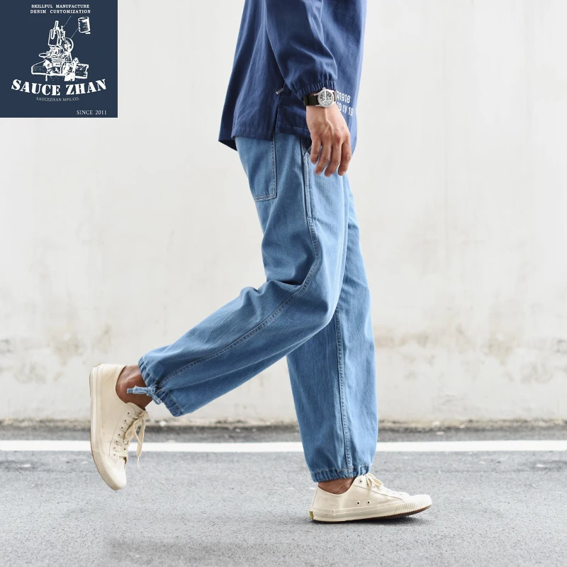 

SauceZhan JF08 Denim Jeans Loose High Jeans Mens Jeans Brand Mens Jeans Man Pants Jeans Painter Pants