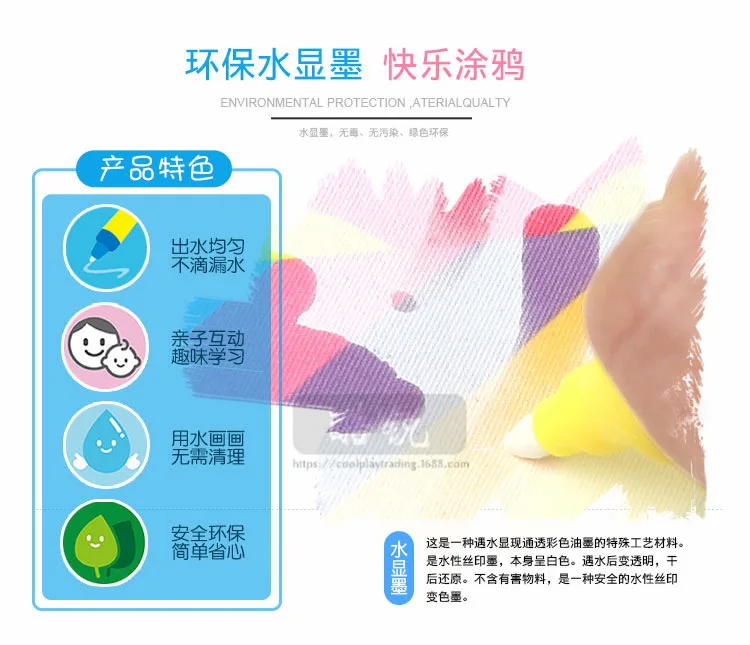 Water Magic Rainbow Water Canvas Baby Doodle Mat Children shui hua tan Painting Toy Educational Early Childhood Toy