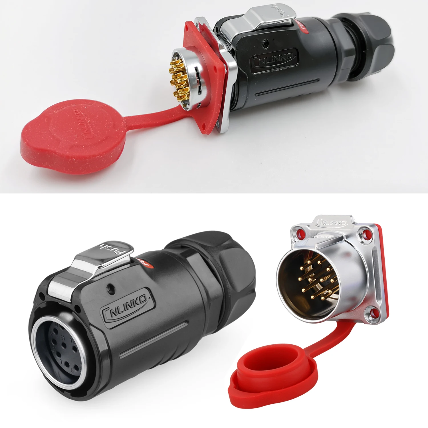 

DC Power Signal Industrial Electronic Female Plug Socket Adapter Waterproof 3Pin 4Pin 10Pin 12Pin 19Pin 24Pin Aviation Connector