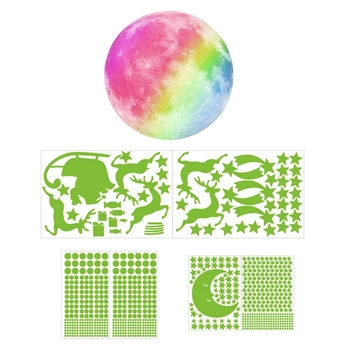

3D Night Luminous Star and Moon Sticker Glow in the Dark Toys for Kids Bedroom Decor Christmas Birthday Gift