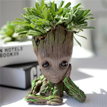 

Baby Groot Flowerpot Doniczka Groot Planter Small Plant Pots Maceta Groot Home Office Decorations