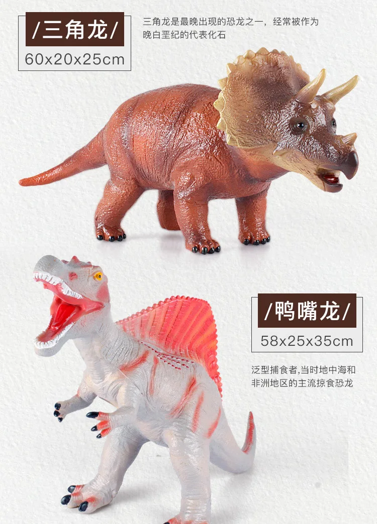 Jurassic большой размер модель мягкая Silcone динозавр игрушка T-Rex модель, подарок для детей игрушка