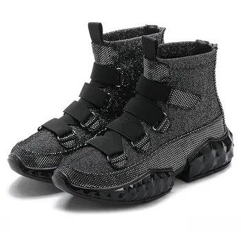 

High-quality Women's Boots; Spring and Autumn New Styles; Breathable Cloth Short Boots; Black Thick Sole Boots; Women's Shoes