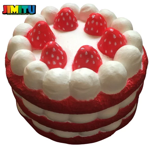 1PC Big Jumbo Squishy Squeeze Slow Rising Toy Strawberry Cake Bread Scent Soft Bun Charms for Relieves Stress Anxiety