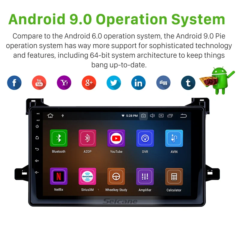 Автомагнитола Seicane 9 дюймов Android 10 0 2016 Toyota Prius GPS радио аудио плеер поддержка TPMS