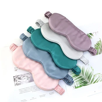 

19 Momme Mulberry Silk Sleep Eye Mask Blindfold Elastic Strap Soft Eye Cover Eyeshade for Night Sleeping Travel with Storage Bag