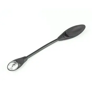 

Newest Creative Flexible Clip-On Bright Book Laptop Light Black LED Low Power Plastic Book Reading Lamp Hot Selling