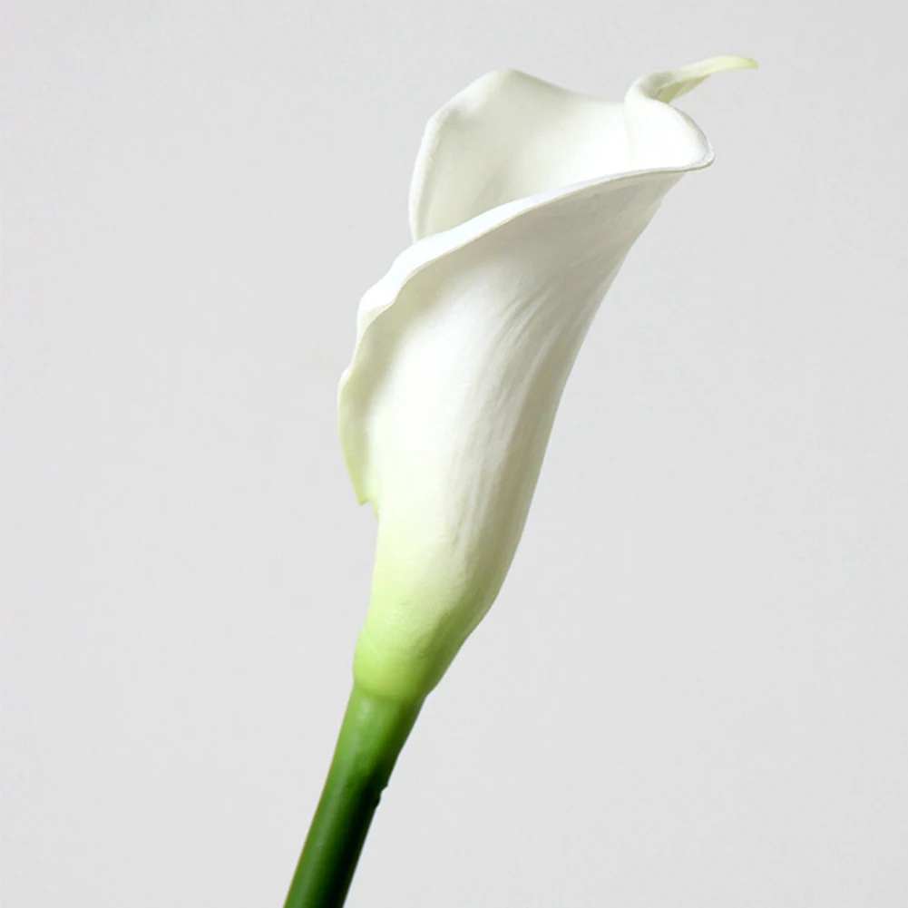 1pc Artificial Flower Elegant Plants Real Touch Decoration Bouquet Fake Calla Lily Wedding Party Birthday PU Bridal Lifelike