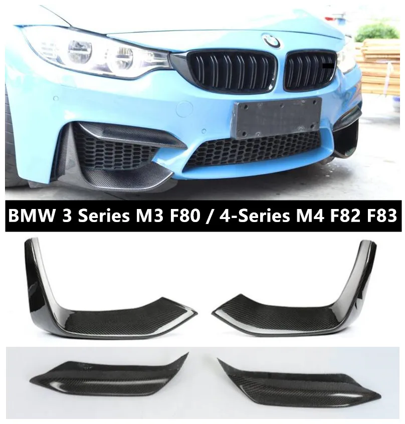 

Front & Rear Lip Grill Spoilers For BMW 3 Series M3 F80 4-Series M4 F82 F83 2013-2019 Carbon Fiber Bumper Diffuser Spoiler
