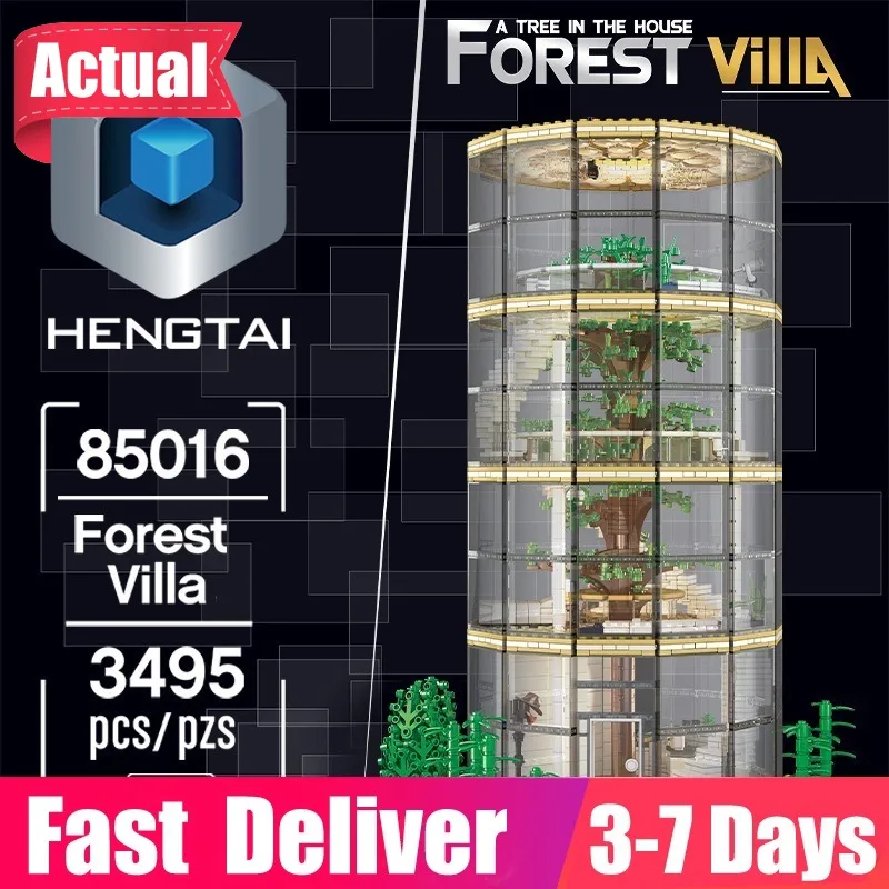 3495 PCS 85016 Creative Architecture Street View Series Glass Tree House Forest Villa Assembly Model Building Blocks Bricks Toys | Игрушки и