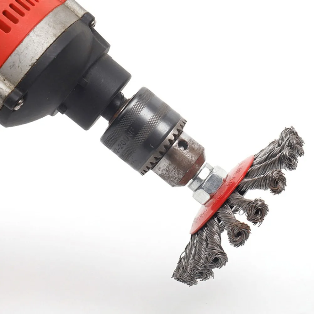 Set 6 Spazzole Metalliche Per Smerigliatrice - 75mm E 100mm Per Rimozione Ruggine