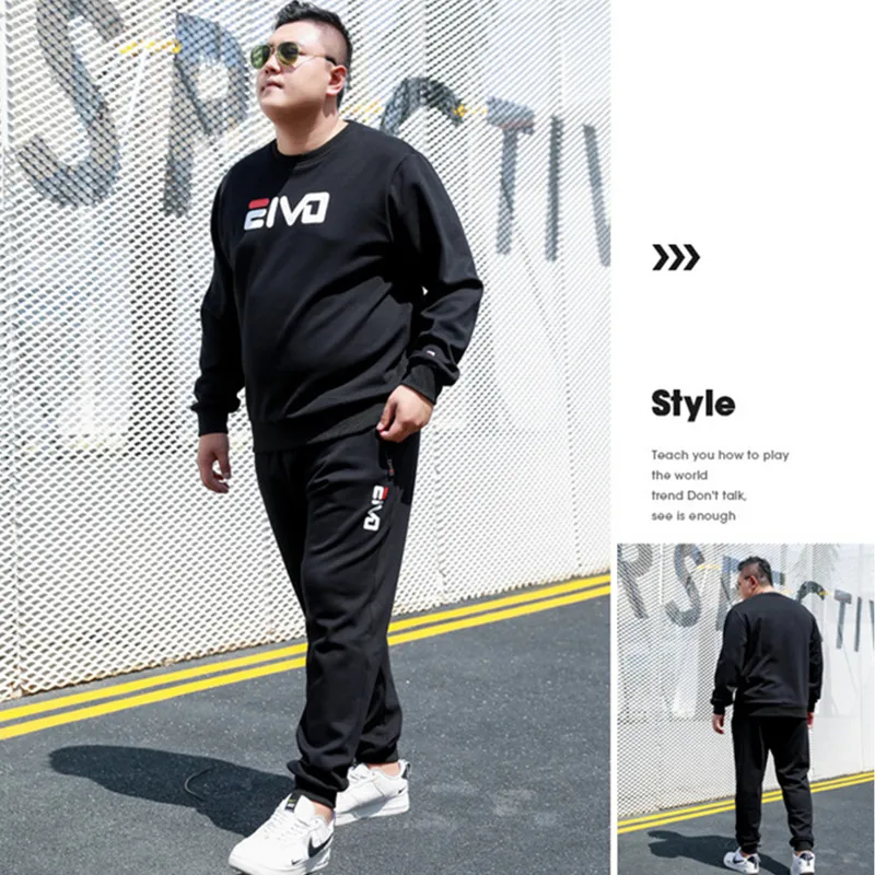 Set di tute da uomo felpa oversize sportiva bianco 2 pezzi pantaloni da  Jogger in pile invernale primavera Plus Size 6XL 8XL 9XL abbigliamento -  AliExpress Men's Clothing