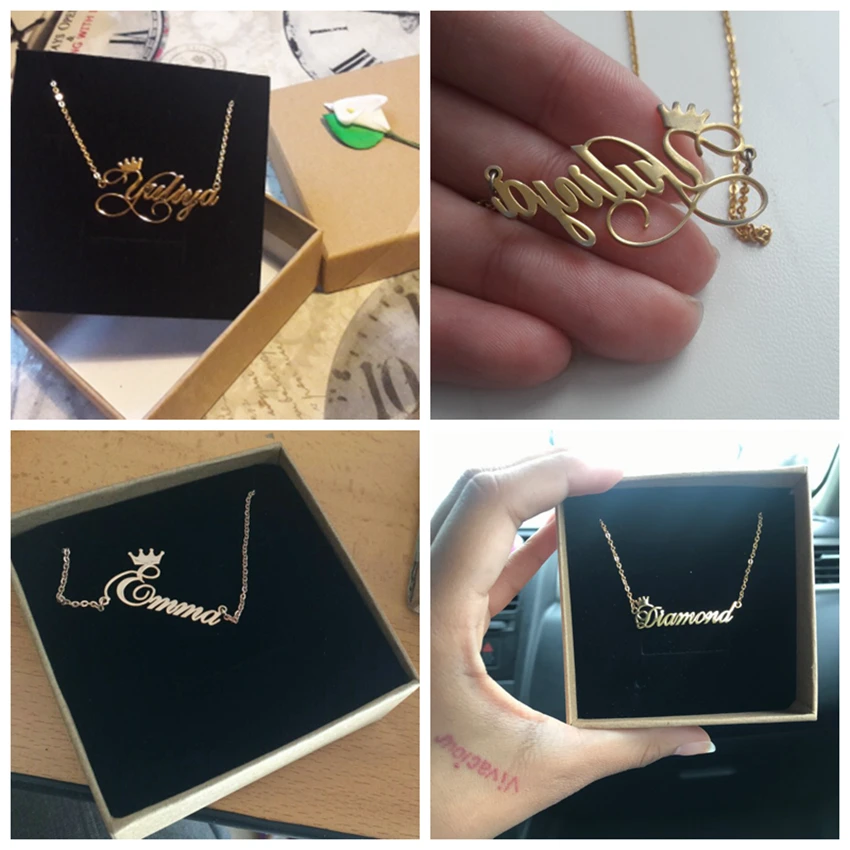 Princess-Queen-Crown-Personalized-Name-Necklace-Customized-Cursive-Font-Pendant-Stainless-Steel-Chain-Jewelry-Bridesmaid-Gift (4)