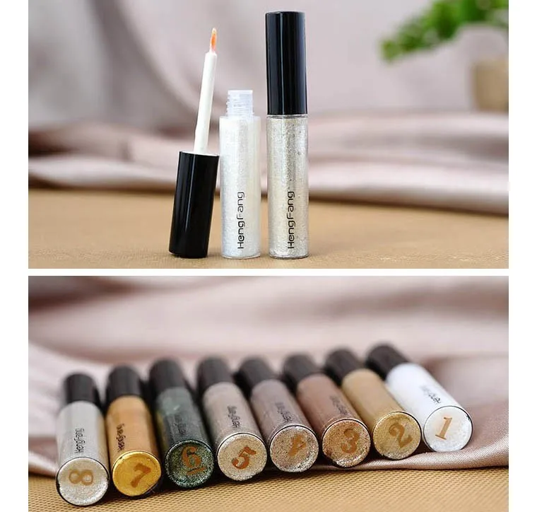 8 Colors White Gold Glitter Eyeshadow For Easy to Wear Waterproof Shimmer Liquid Eyeliner Pencil Pen Beauty Eye Liner Makeup 8 Colors White Gold Glitter Eyeshadow For Easy to Wear Waterproof Shimmer Liquid Eyeliner Pencil Pen Beauty Eye Liner Makeup