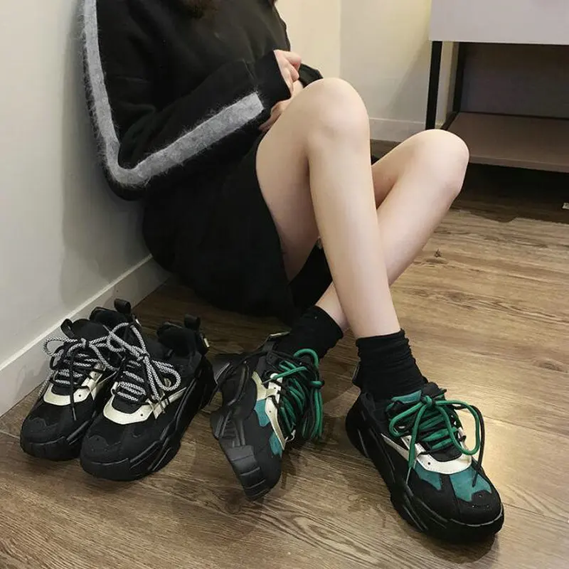 

Women Shoes Lace Up Female Comrfortable Platform Shoes Women Casual Sneakers shoes A61-06 JY