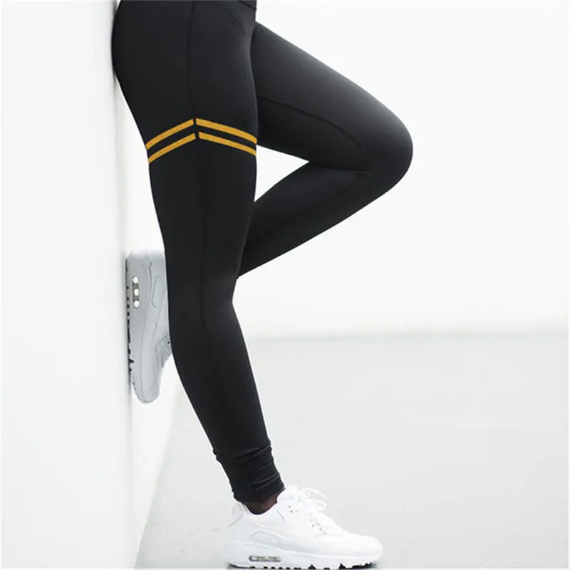 Леггинсы спортивные женские спортивные штаны с высокой талией женские брюки для йоги пуш-ап тренажерный зал спортивные для бега Calzas Deportivas Mujer фитнес - Цвет: 5006 Black Gold