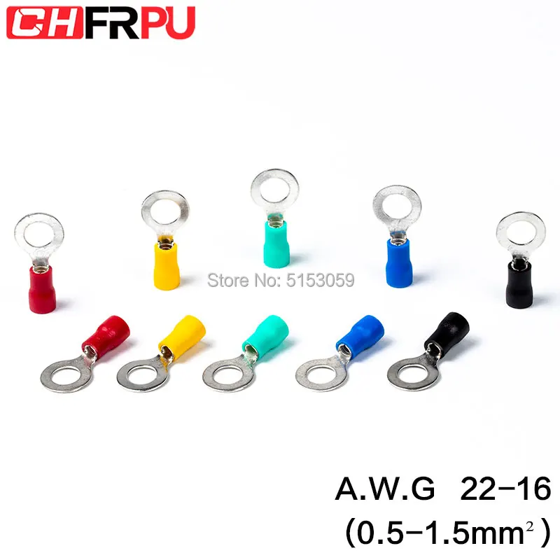 Azul 13,0 Mm Anillo eléctrico terminales-Conectores-Paquete De 10
