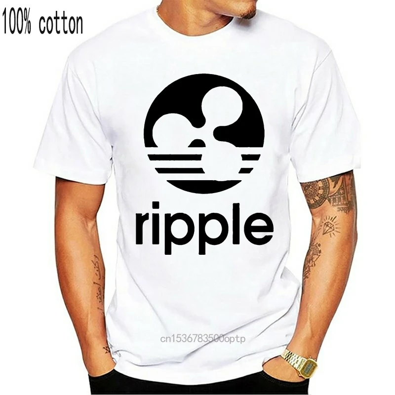 Футболка Ripple XRP криптопара для мужчин хлопковая с круглым вырезом и длинными