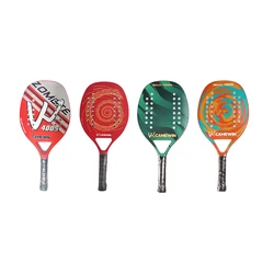 Professional Full Carbon Beach Tennis Paddle Racket Soft EVA Face Tennis Raqueta With Bag For Adult