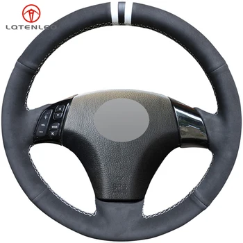

LQTENLEO Black Suede DIY Car Steering Wheel Cover For Mazda 3 Axela 2003-2012 Mazda 5 2004-2010 Mazda 6 Atenza 2004-2015 Mazda 8