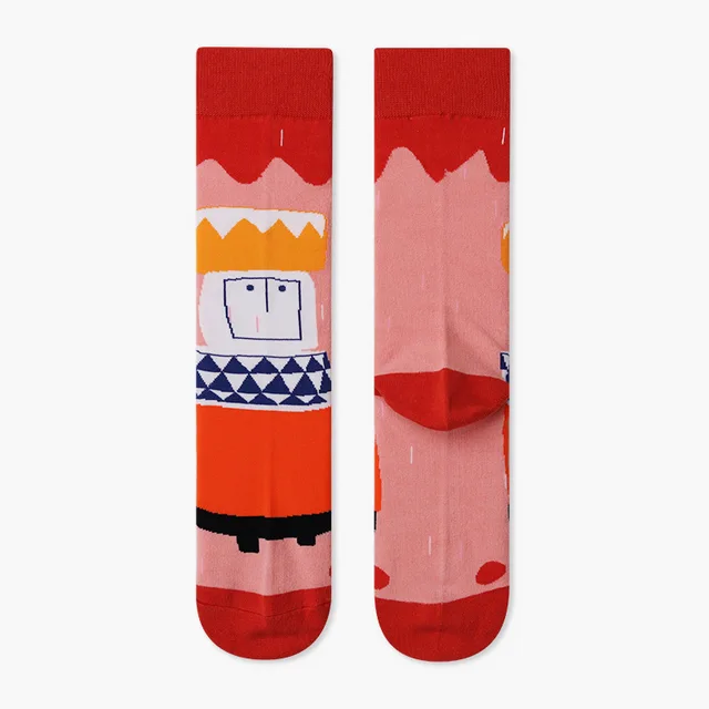 Autumn/Winter Couples Skateboard Sox Creative Abstract Art Harajuku Hip Hop Streets Tide Socks Colorful Funny Socks Skarpetki 19