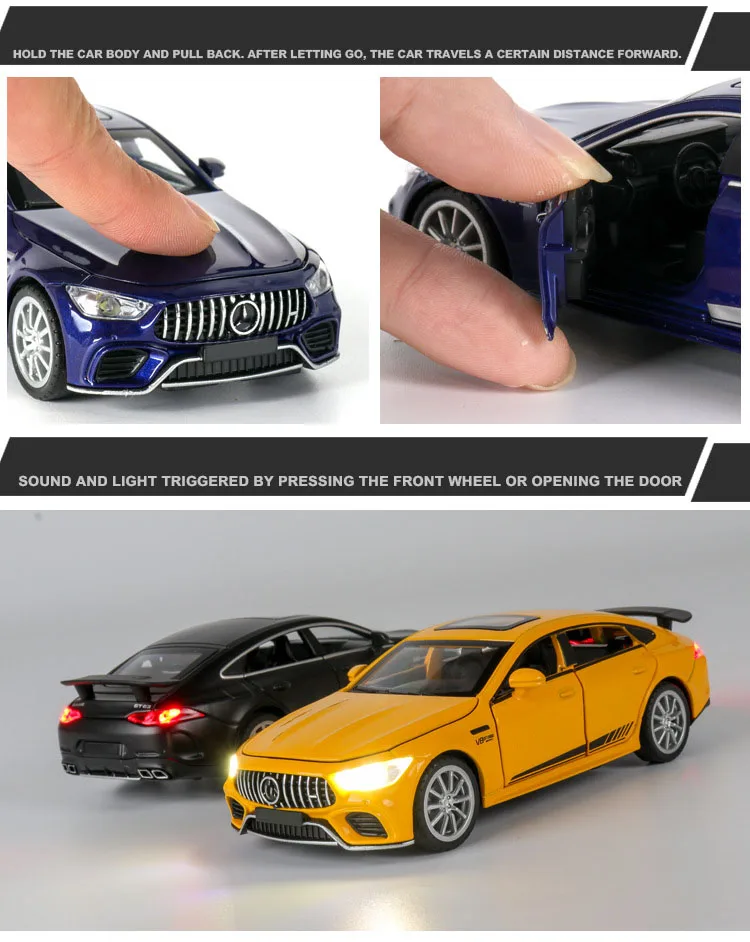 Модель автомобиля 1:32 GT63S спортивный автомобиль Diecasts& игрушечные транспортные средства из металлического сплава моделирование откатные Машинки Игрушки для детей Подарки для детей