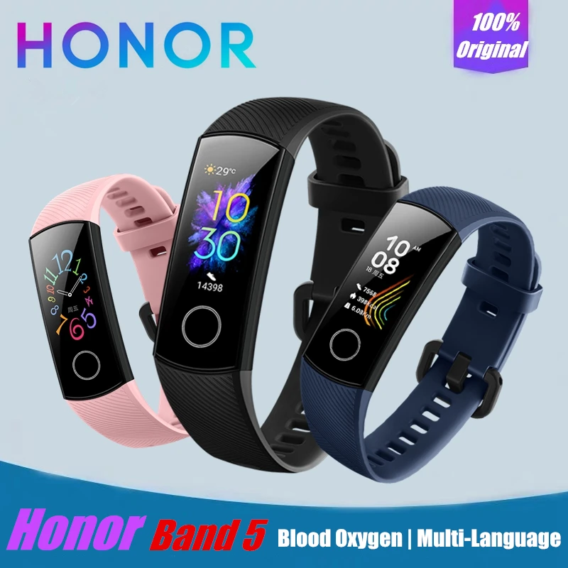 

Original Huawei Honor band 5 Smart Bracelet AMOLED Huawei smartwatch blood oxygen heart rate ftness sleep tracker sports watch