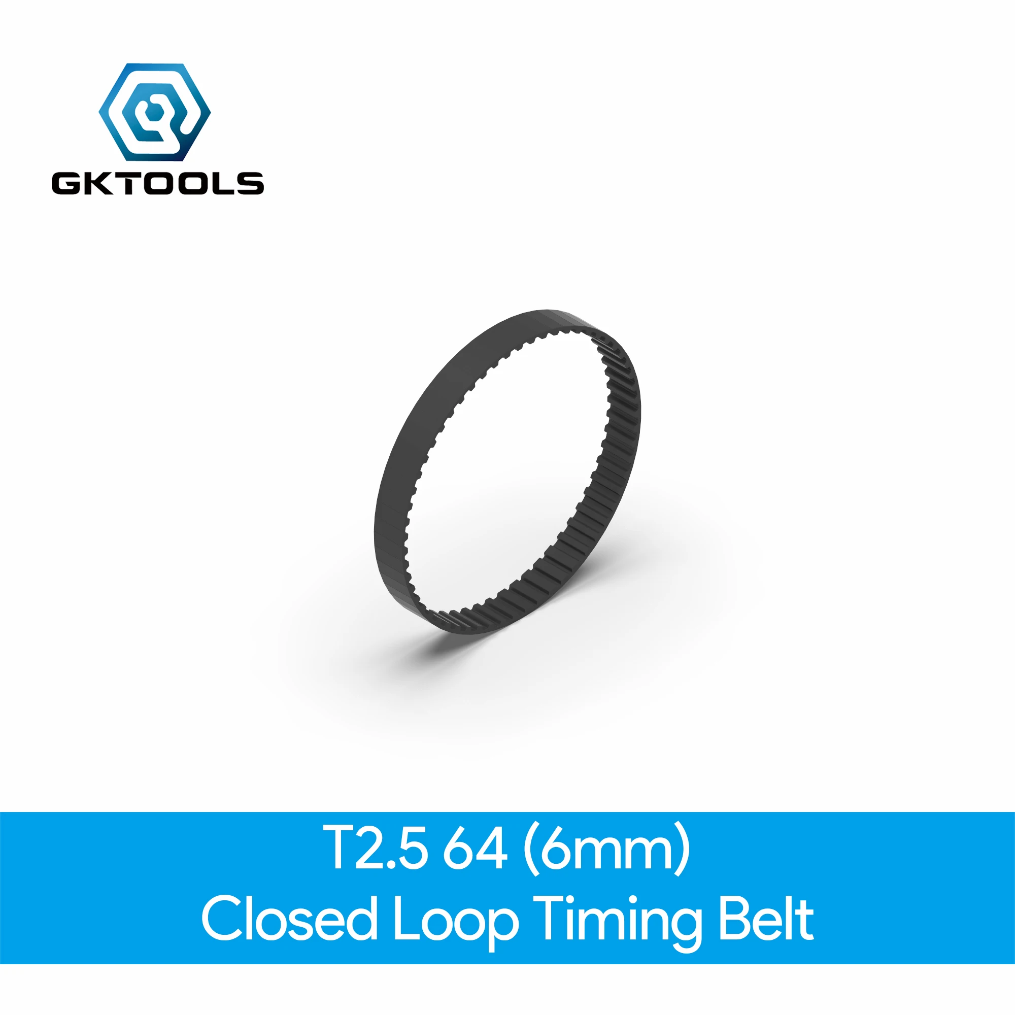 

T2.5-160-6 Closed Loop Rubber Timing Belt Width 6mm Teeth 64 Perimeter 160mm