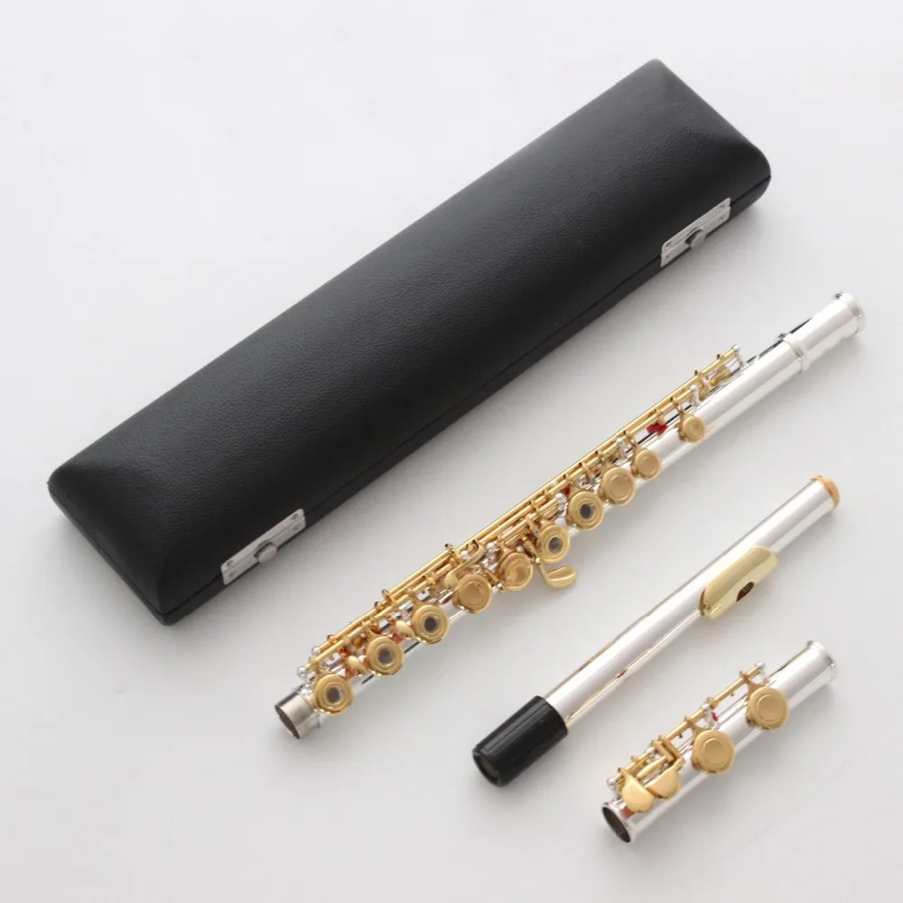 De Xin Flute 200 Series Silver Plated Flute Gold Plated Lip Plate Gold