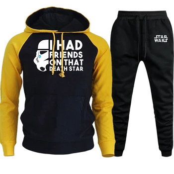 

I Had Friends On That Death Hoodies Men Raglan Sweatshirts Autumn Winter 2019 Fleece Suit Hooded+Pants 2 Piece Set