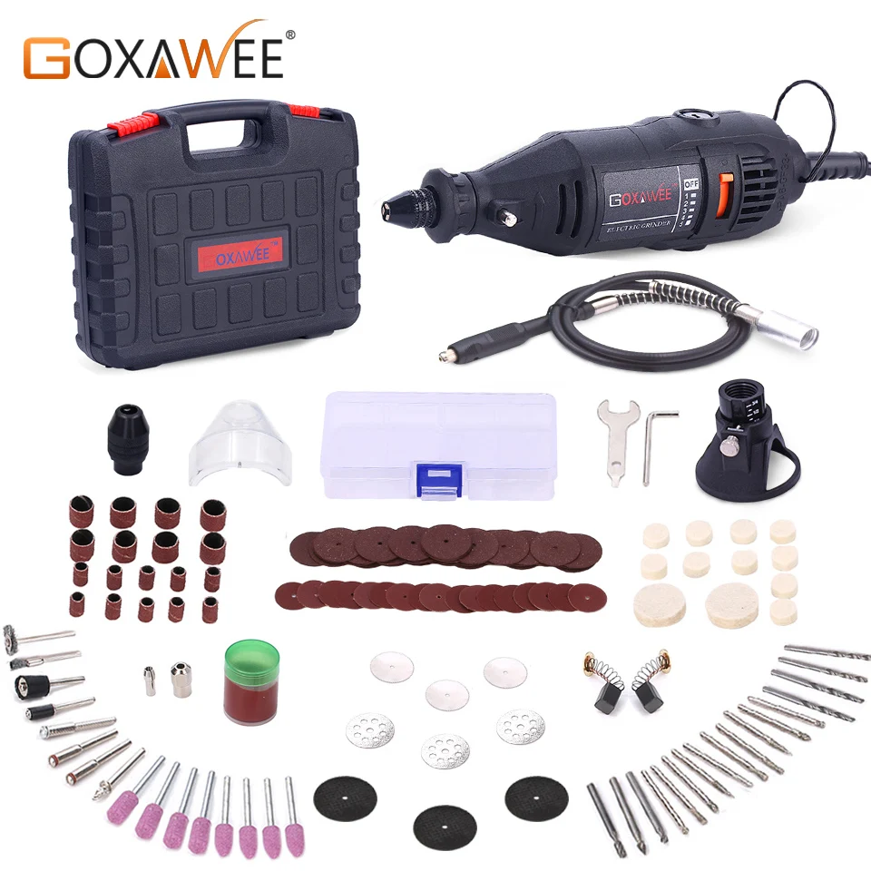 GOXAWEE 220V Electric Drill Engraver Mini Drill Dremel Engraver Rotary Tool Grinder Drilling Machin