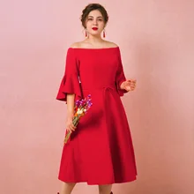 Новинка, простое платье для выпускного вечера с открытыми плечами, платье длиной до колен с рукавами поэта и поясом, вечерние платья на молнии