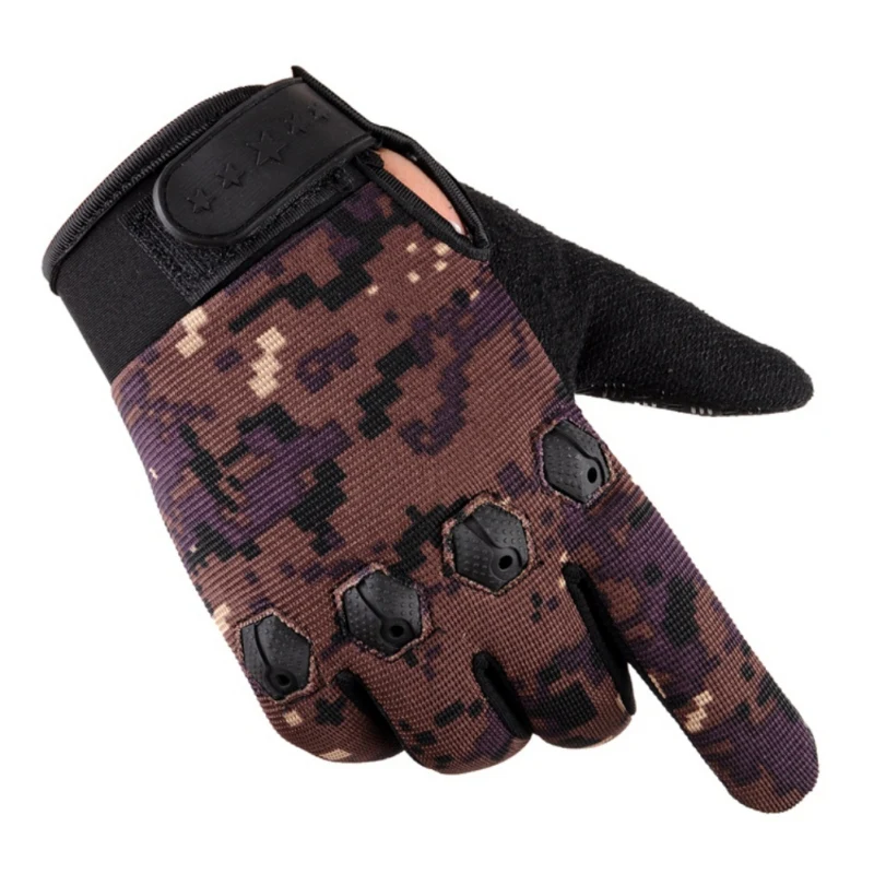 Тактические тренировочные перчатки полные перчатки для пальцев противоскользящие резиновые варежки Охота Кемпинг Велоспорт - Цвет: A3