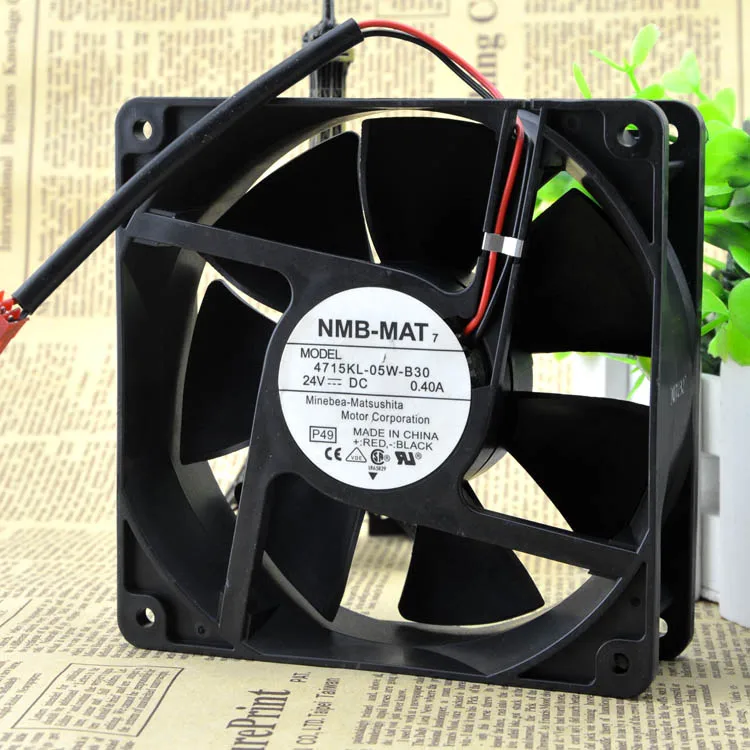 Бесплатная доставка оригинальный Φ 4715KL-05W-B30 12038 12 см 120 мм DC 24 В 0.4A 2-линейный