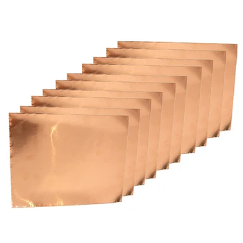 

Multi Purpose 22.5x30cm Self-Adhesive Guitar Copper Shielding Foil Tape 10 Sheet/pack