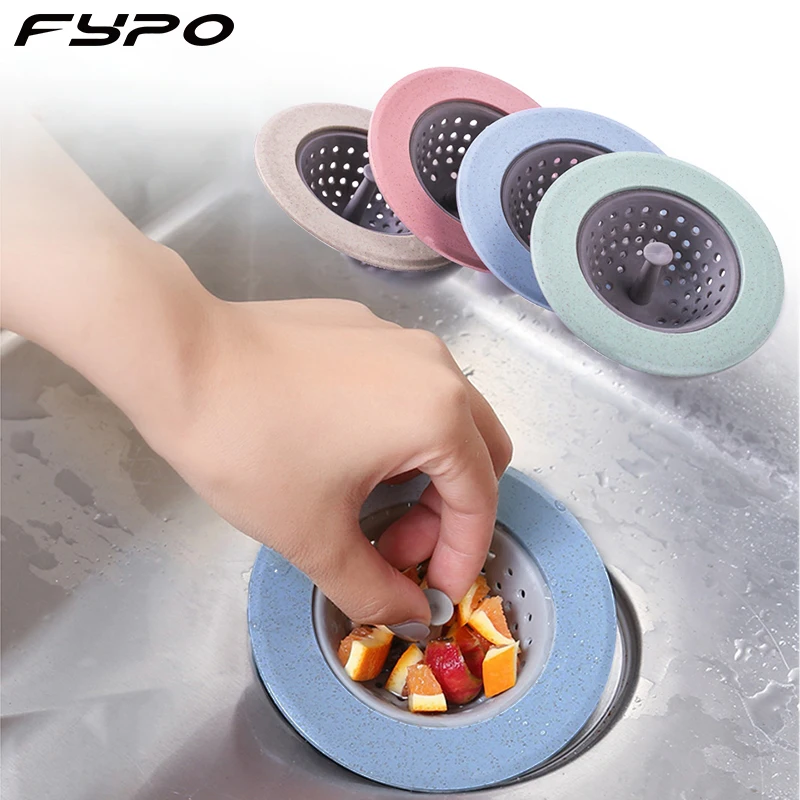 New Silicone Sewer Stopper Drains Cover Sink Strainer Hair Filter Colander 