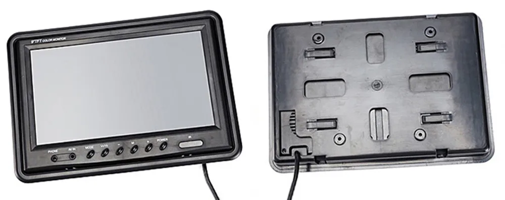 

9" TFT LCD Screen Car Monitor Remote Control 4 Channels Input RearView Monitor Use for Bus Motorhome Boat Car Security System