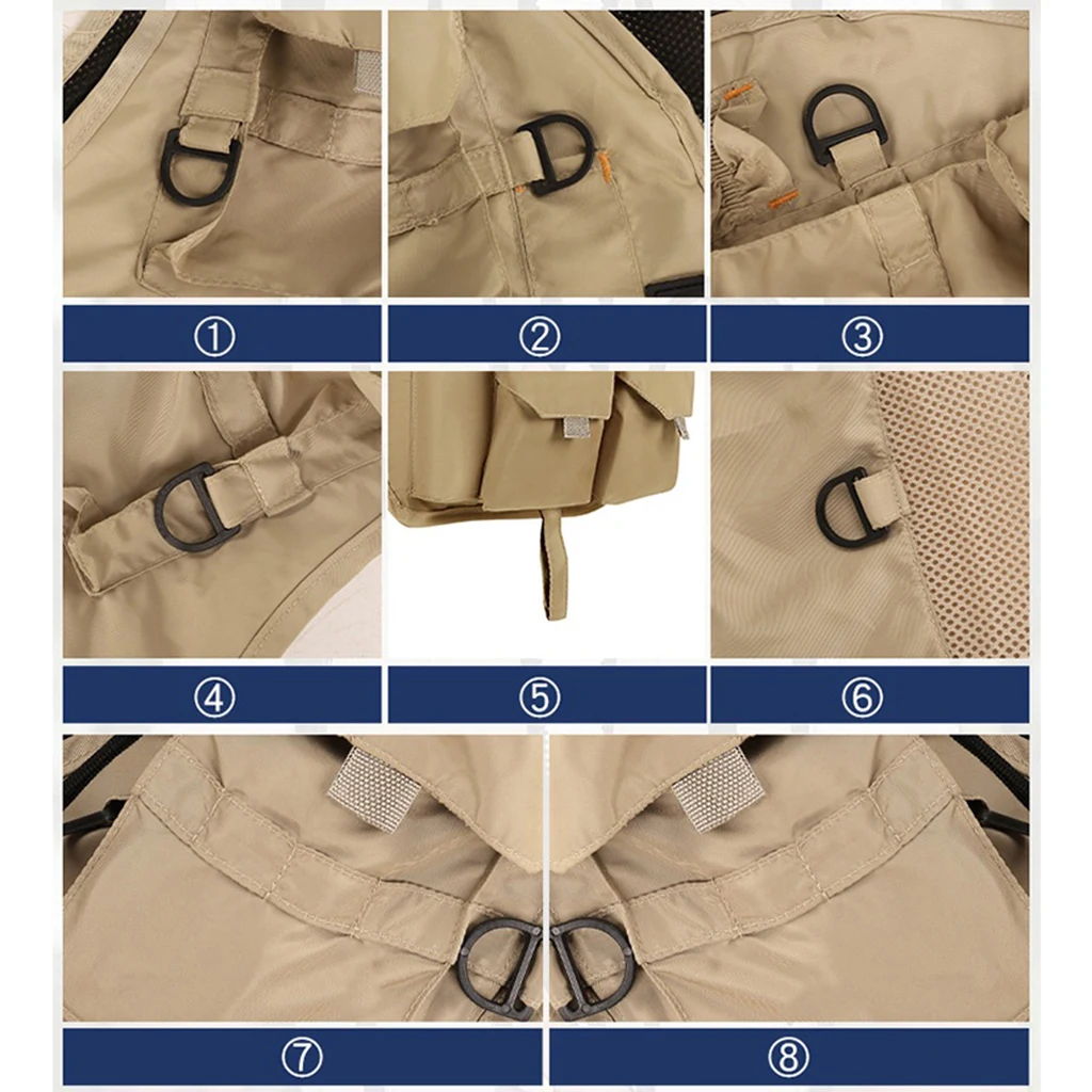 Men's Fishing Vest Photography Work Multi-Pockets Outdoors Journalist's Vest Jacket