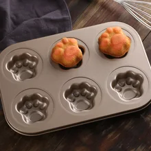 Милая кошка, высокое качество, мультяшная металлическая форма для выпечки, формы для пончиков, форма для выпечки торта, многоразовая, пищевая, кухонные аксессуары MM60HB