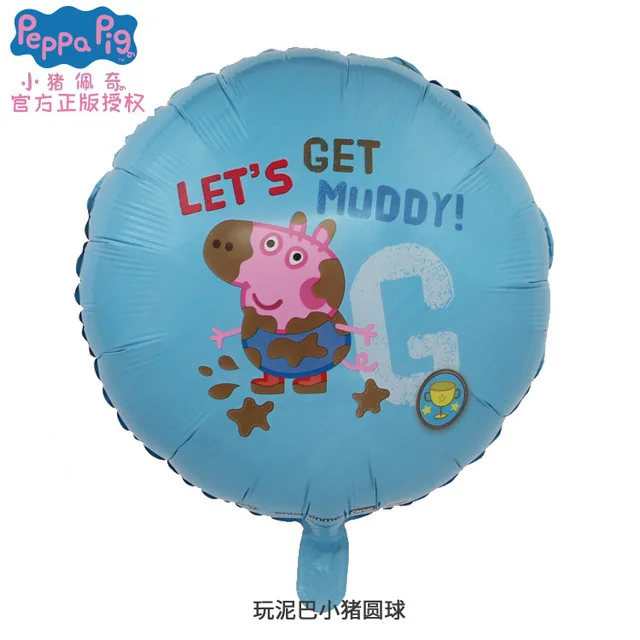1 шт. 18 дюймов Peppa фигурка свиньи игрушки из воздушных шариков вечерние номер Dcorations Фольга шары игрушки Свинка Пеппа игрушки Пеппа Джордж подарок на день рождения