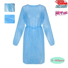 Safety Clothing Top Disposable Protective Isolation Clothing Anti-spitting Waterproof Anti-oil Stain Nursing Gown Isolation